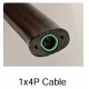 BNET FLAT FLEXIBLE ELEVATOR DATA CABLE CAT6A S/FTP (AWG26 & 4P) + 2 STEEL ROPE FOR LIFT TRAVELLING BLACK PVC JACKET MADE IN TURKEY
